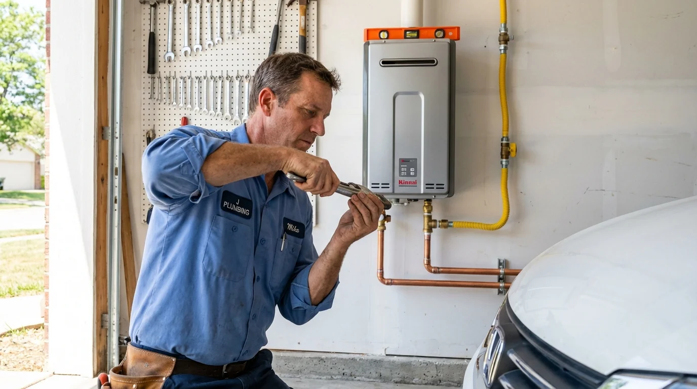 Tankless water heater installation by a Johns Plumbing LLC plumber in Tahoma